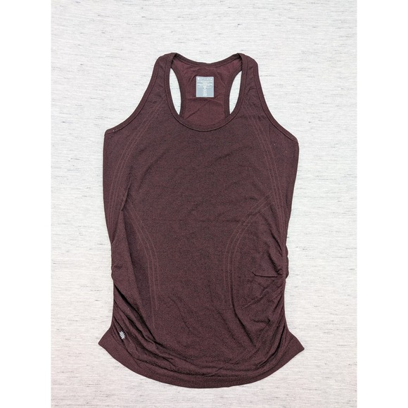 Athleta Speedlight Tank Top Womens Medium Burgundy Racerback Activewear Seamless - Picture 1 of 7